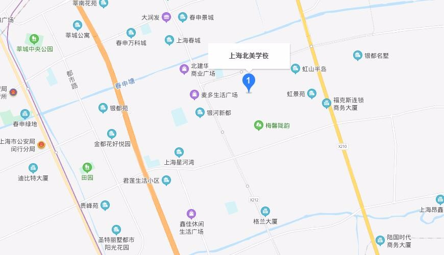 上海北美学校地图图片