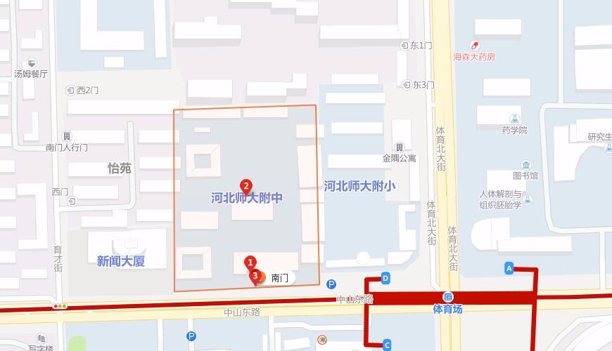河北师范大学附属中学中加班地图图片