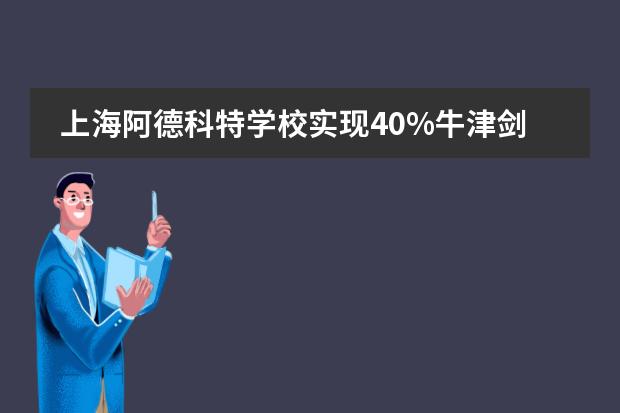 上海阿德科特学校实现40%牛津剑桥录取率!