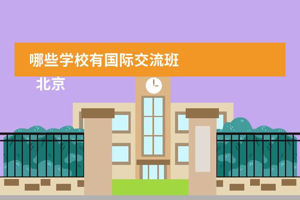 哪些学校有国际交流班
北京市高校国际合作办学项目