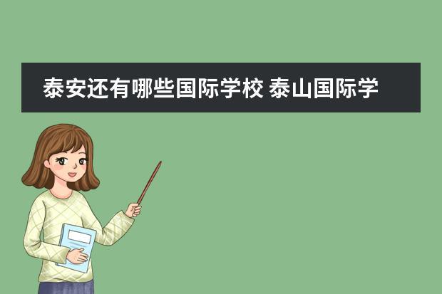 泰安还有哪些国际学校 泰山国际学校高中收费标准