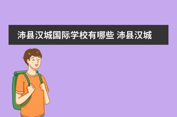 沛县汉城国际学校有哪些 沛县汉城国际学校招生标准