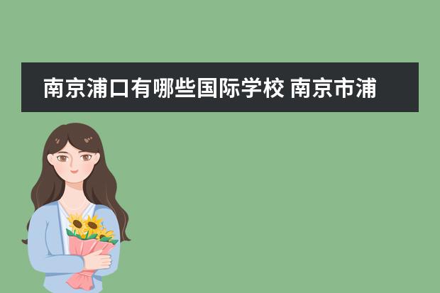 南京浦口有哪些国际学校 南京市浦口区有哪些私立小学和中学?