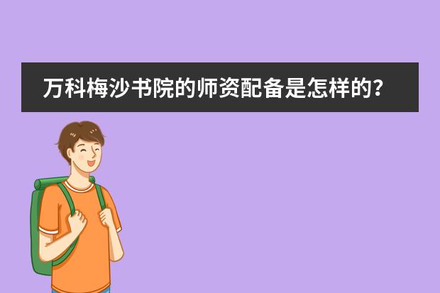 万科梅沙书院的师资配备是怎样的?