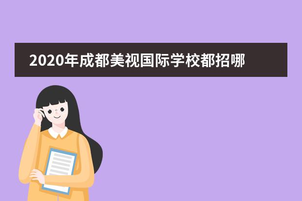 2020年成都美视国际学校都招哪个年级的学生?