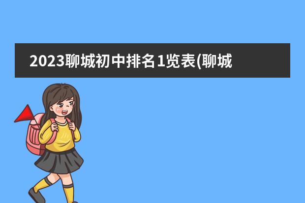 2023聊城初中排名1览表(聊城中专排名)办学性质