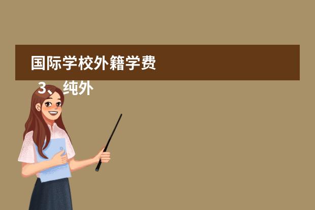 国际学校外籍学费 
  3、纯外籍子女学校学费
 