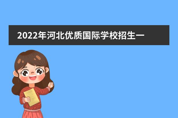 2022年河北优质国际学校招生一览表（附招生对象、学费）