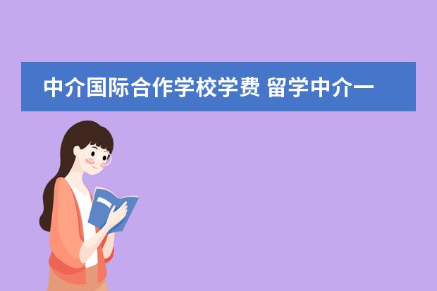 中介国际合作学校学费 留学中介一般要收多少钱?