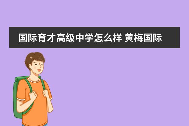 国际育才高级中学怎么样 黄梅国际育才高级中学的学校概况