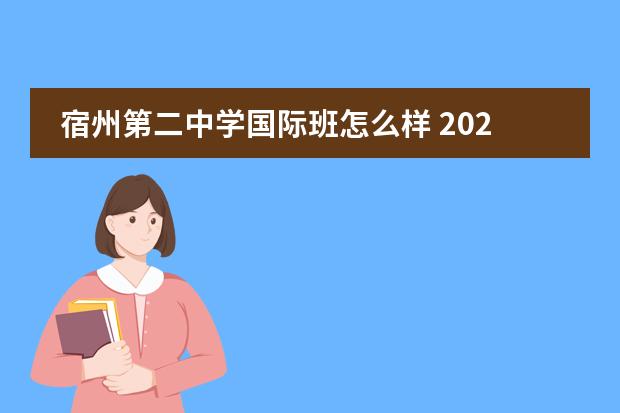 宿州第二中学国际班怎么样 2022宿州二中高考一本率多少