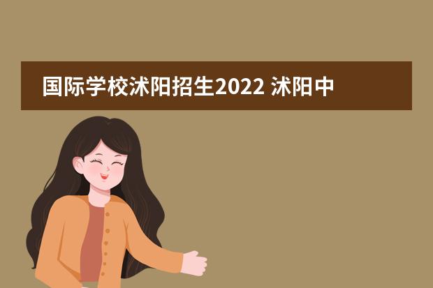 国际学校沭阳招生2022 沭阳中考录取分数线2022
