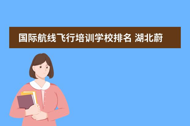 国际航线飞行培训学校排名 湖北蔚蓝航校全国排名第几