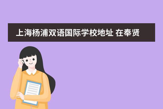 上海杨浦双语国际学校地址 在奉贤有哪些好的国际学校,上海帕丁顿双语学校怎么...