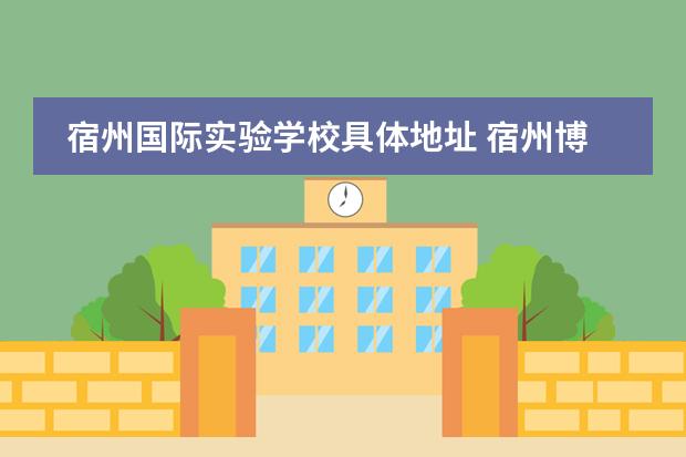 宿州国际实验学校具体地址 宿州博睿国际实验学校怎么样