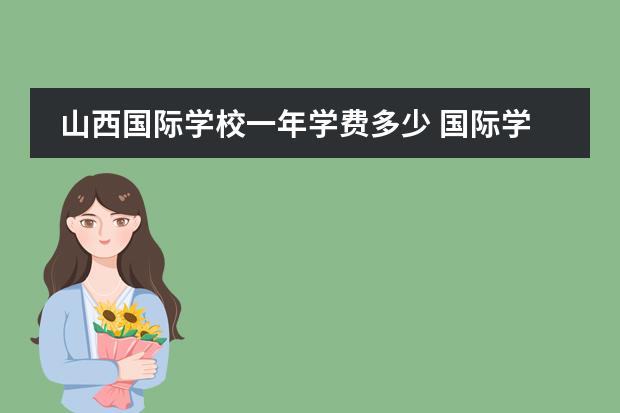 山西国际学校一年学费多少 国际学校学费一年多少