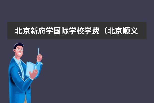 北京新府学国际学校学费(北京顺义国际学校学费)