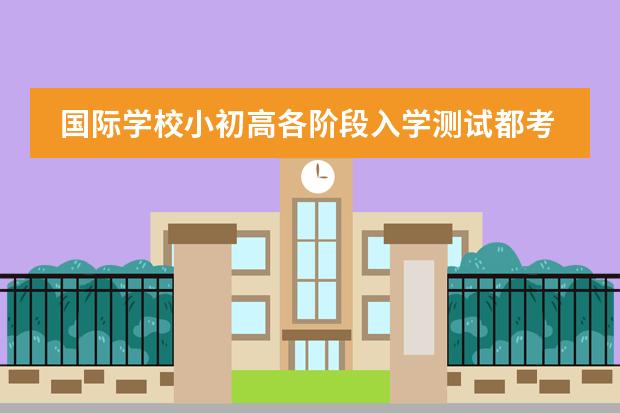 国际学校小初高各阶段入学测试都考什么?读国际学校选IB国际课程怎么样?
