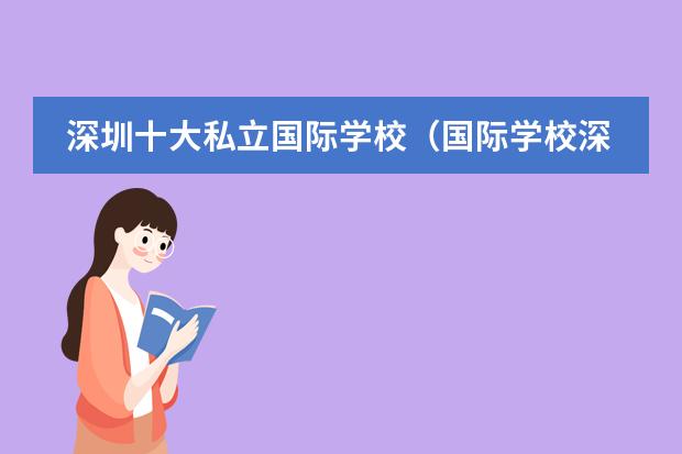 深圳十大私立国际学校（国际学校深圳（深圳国际学校前十名））