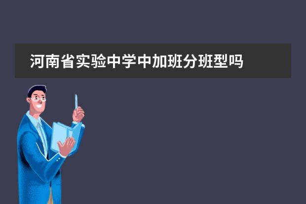 河南省实验中学中加班分班型吗