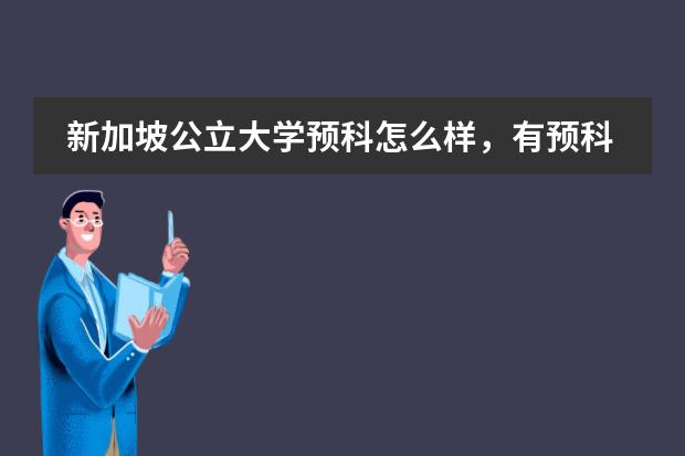 新加坡公立大学预科怎么样，有预科班推荐吗？