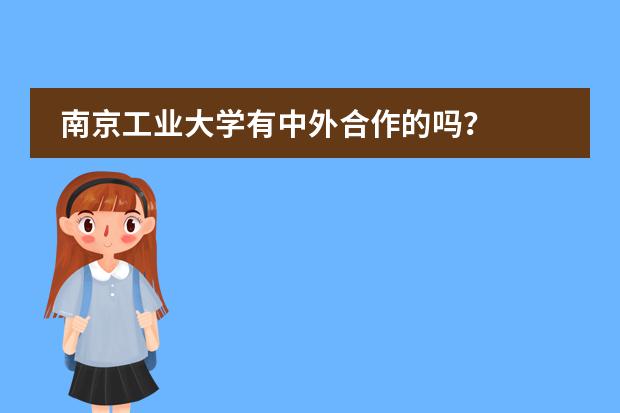 南京工业大学有中外合作的吗?