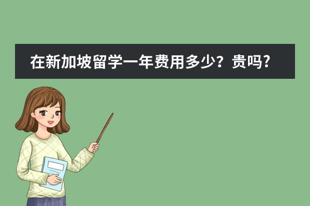 在新加坡留学一年费用多少？贵吗?