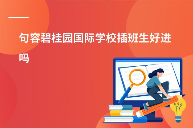 句容碧桂园国际学校插班生好进吗
