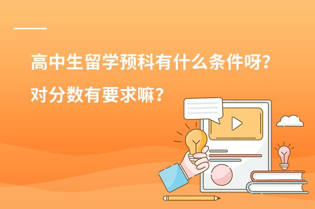 高中生留学预科有什么条件呀？对分数有要求嘛？
