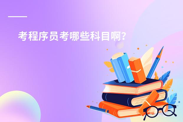 考程序员考哪些科目啊？