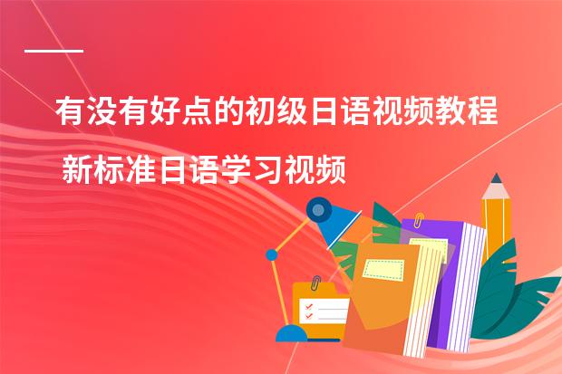 有没有好点的初级日语视频教程 新标准日语学习视频下载