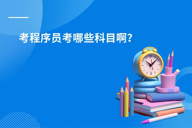 考程序员考哪些科目啊？