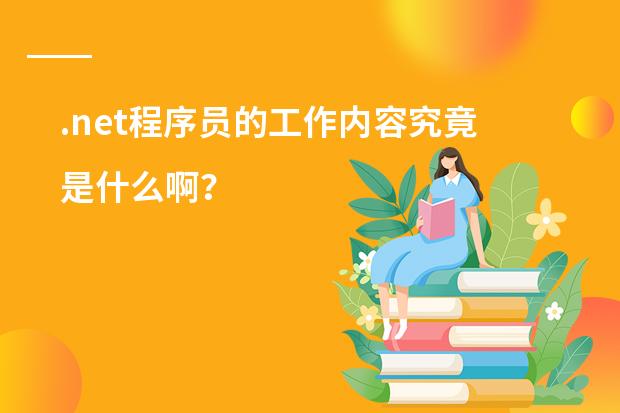 .net程序员的工作内容究竟是什么啊？