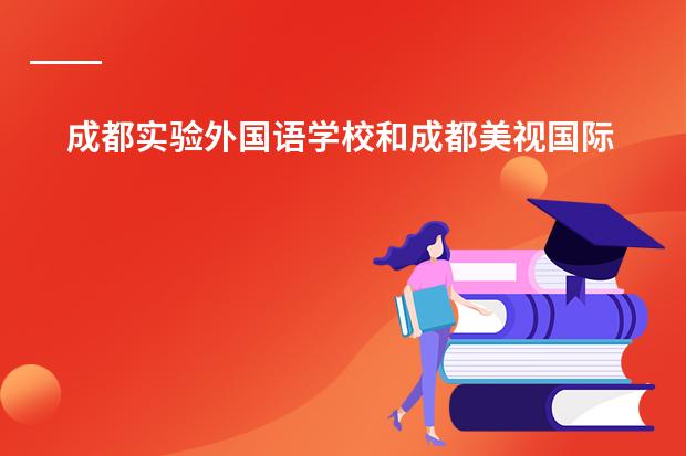 成都实验外国语学校和成都美视国际学校有可比性吗？在学费上的差距有多大？哪一个更好一点？（我老觉得美