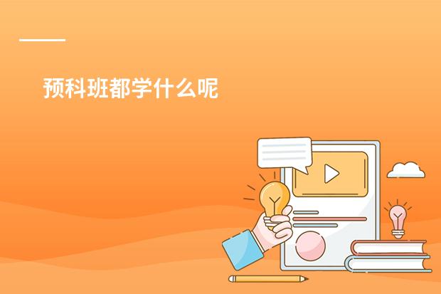 预科班都学什么呢