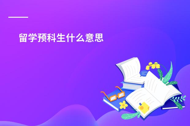 留学预科生什么意思