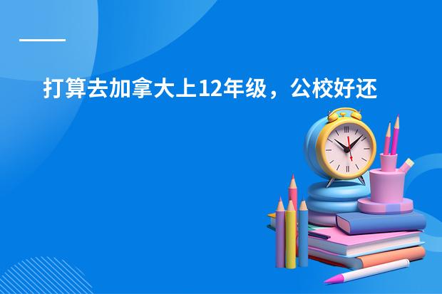 打算去加拿大上12年级，公校好还是私校好呢？想去多伦多地区，求建议！