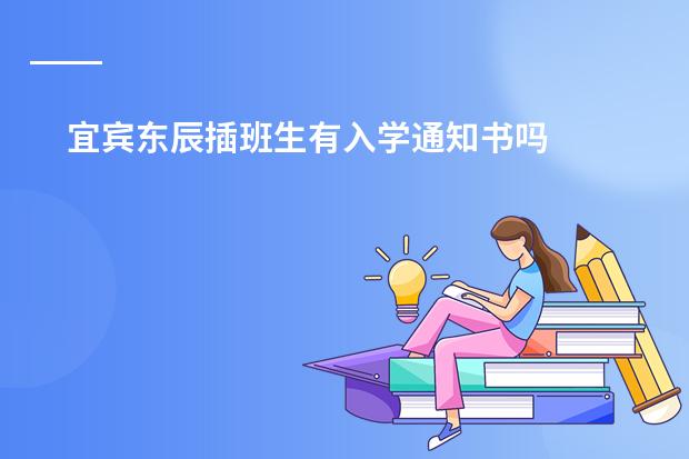 宜宾东辰插班生有入学通知书吗