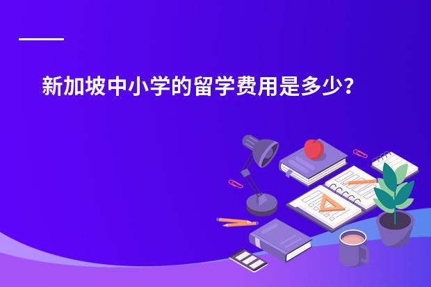 新加坡中小学的留学费用是多少?