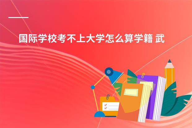 国际学校考不上大学怎么算学籍 武汉外校国际部好不好,?